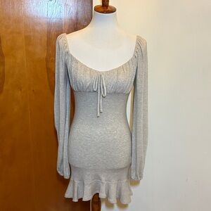 Forever 21 Light Gray Long Sleeve Dress
